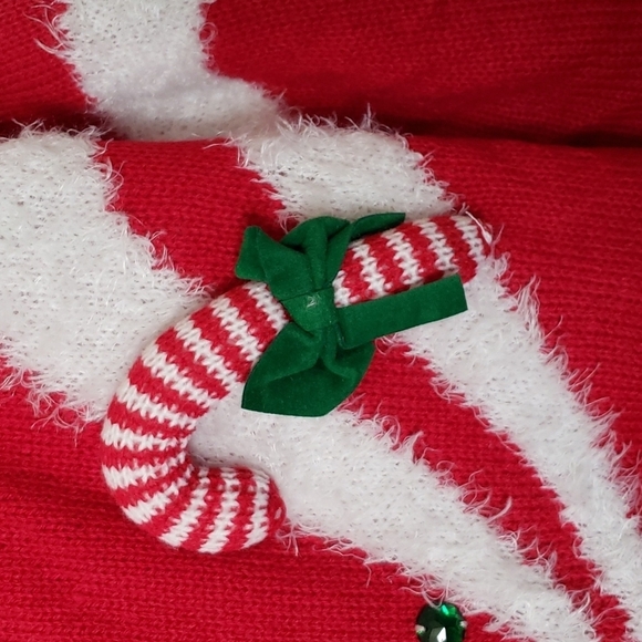 33 Degrees Gingerbread with Peppermint Candy Knit Ugly Christmas Sweater Size XS - Picture 5 of 15
